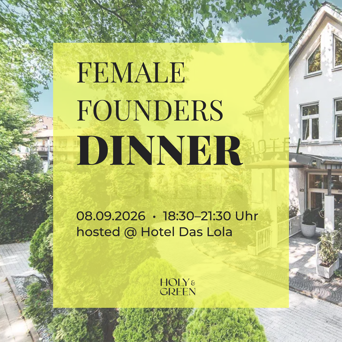 FEMALE FOUNDERS DINNER – 08.09.2026 | Business Event in Essen